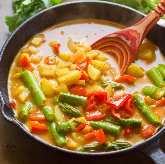 Golden spring Vegetable thai Curry